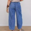Womens denim drawstring pants