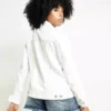 Womens white denim jean jacket Womens white denim jean jacket