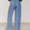 Womens wide leg denim pants