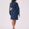 Wrap denim dress