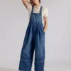 Baggy denim overalls for women