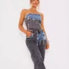 Bandeau denim top