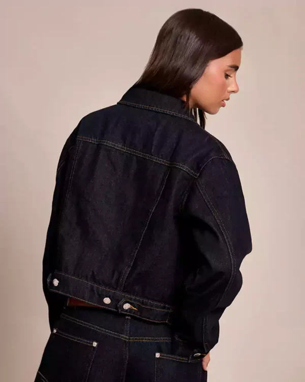 Black slim fit denim jacket