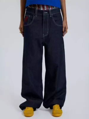 Blue denim baggy jeans