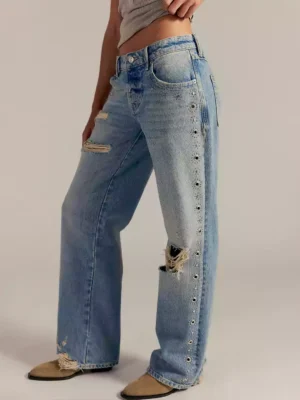 Blue denim jeans women