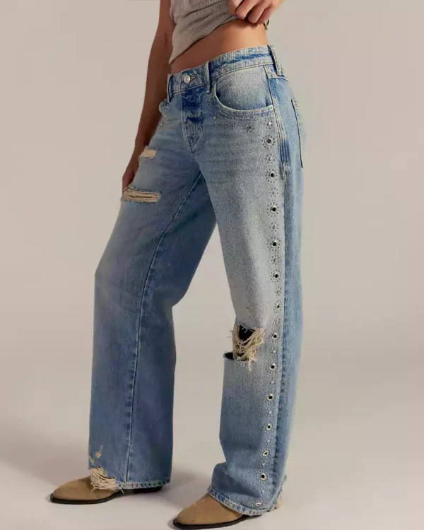 Blue denim jeans women