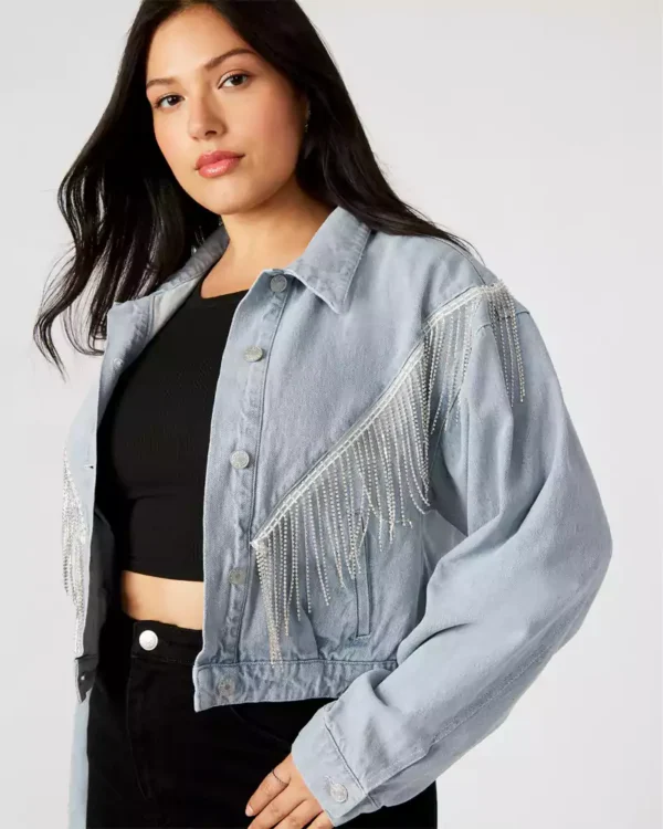 Boxy denim jacket womens