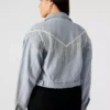 Boxy denim jacket womens