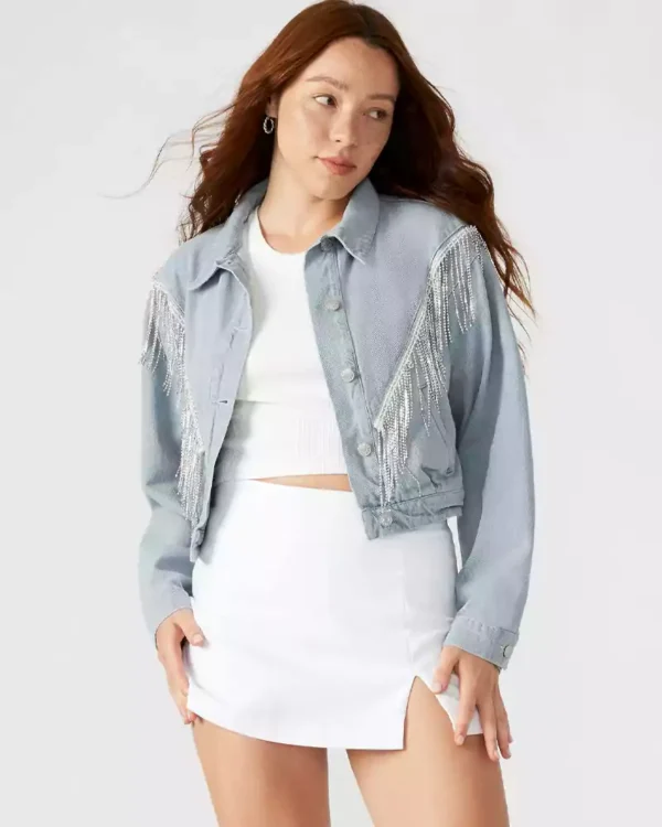 Boxy denim jacket womens