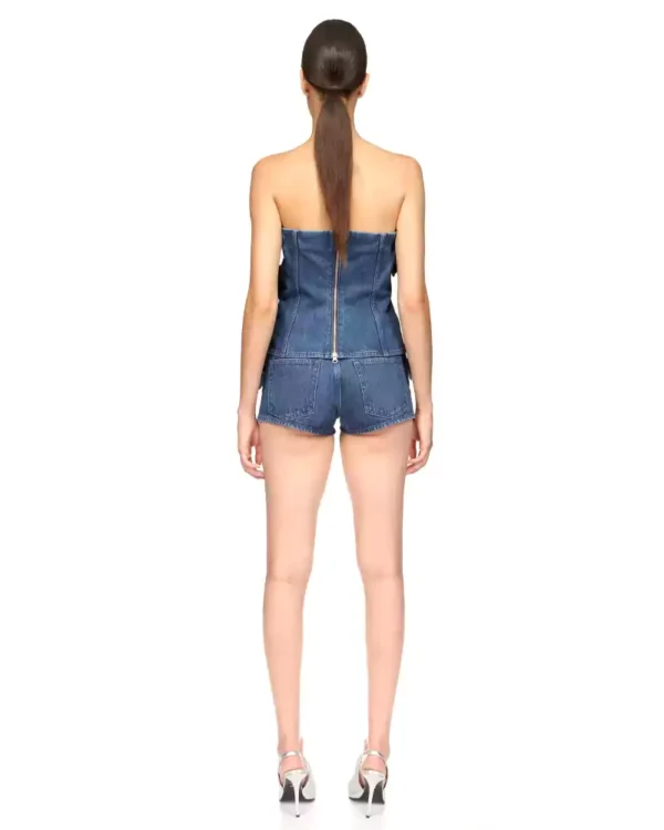 Dark denim corset top Dark denim corset top