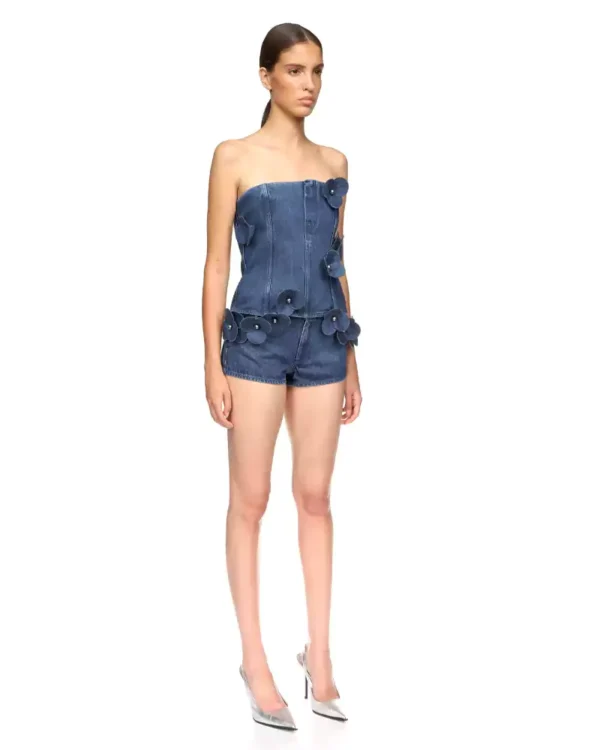 Dark denim corset top Dark denim corset top