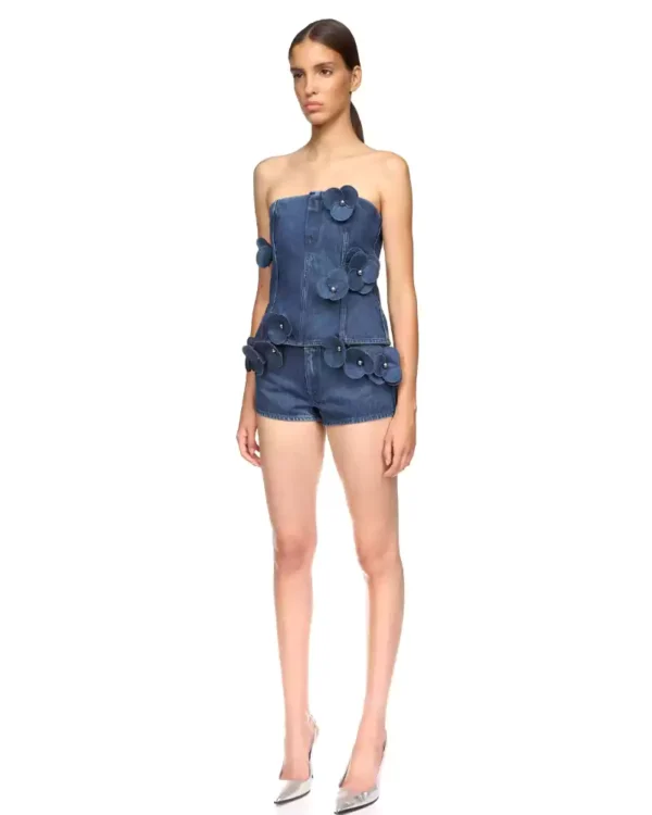 Dark denim corset top Dark denim corset top