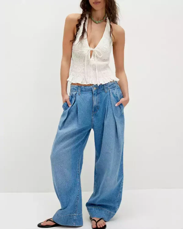 Dark denim trouser jeans