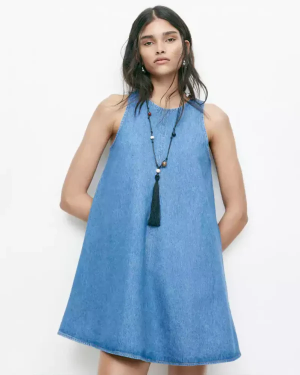Denim a line dress Denim a line dress
