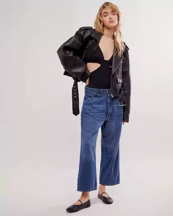 Denim ankle jeans for women