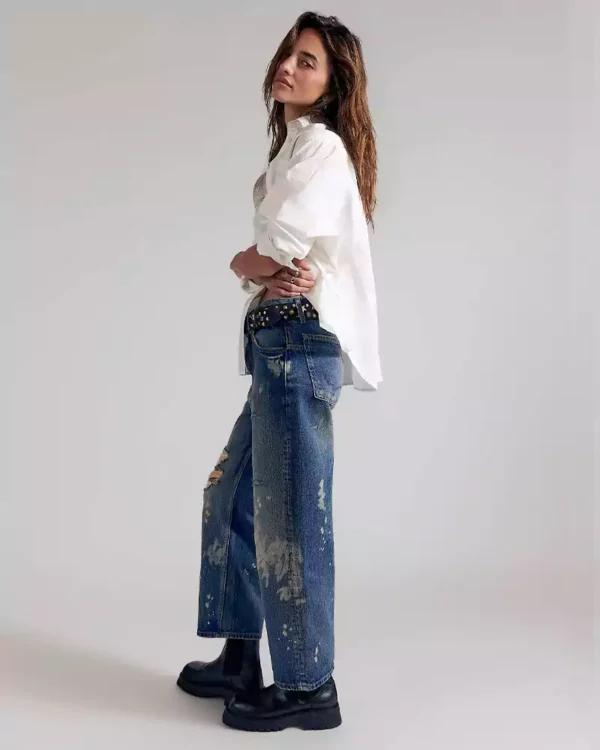 Denim boyfriend jeans