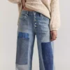 Denim boyfriend jeans for women