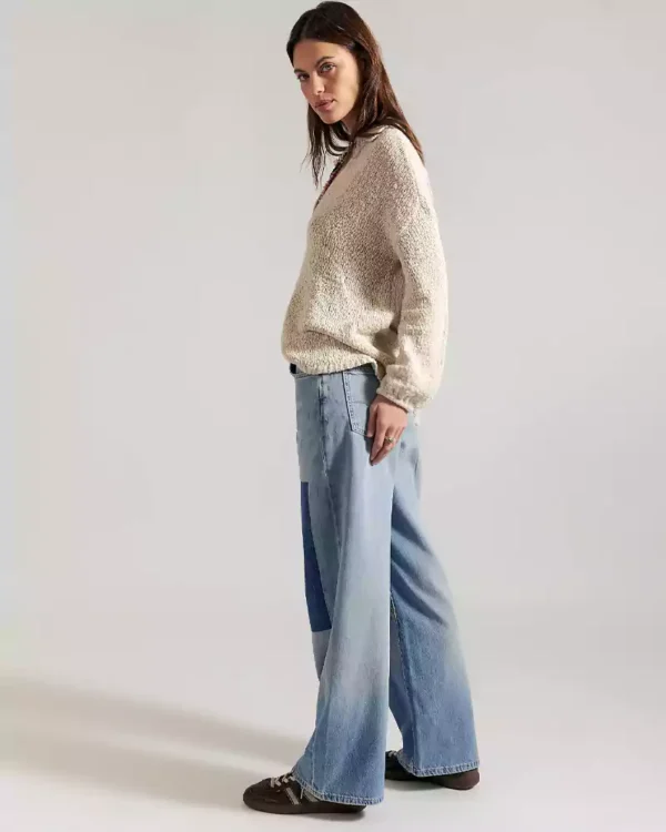 Denim boyfriend jeans for women