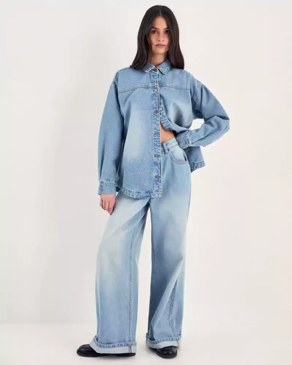 Denim boyfriend shirt