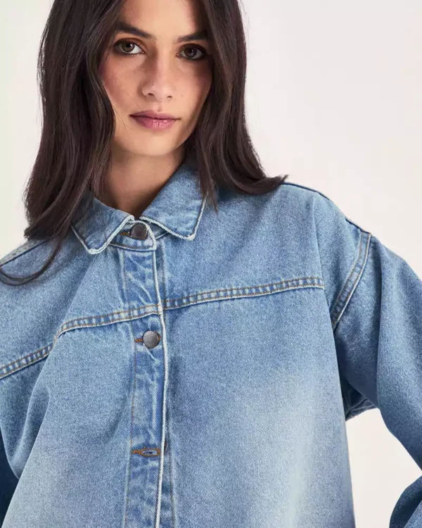 Denim boyfriend shirt