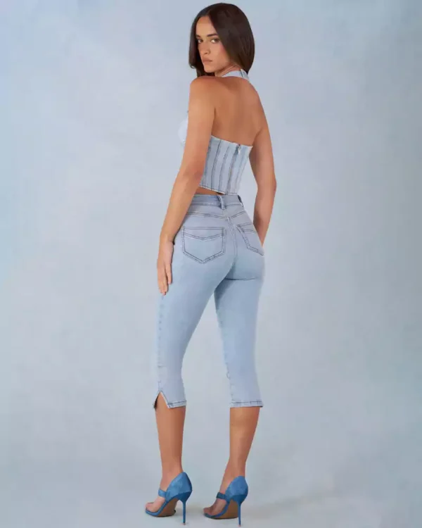 Denim capri jeans
