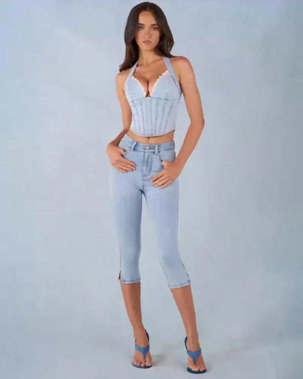 Denim capri jeans