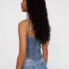 Denim corset tops