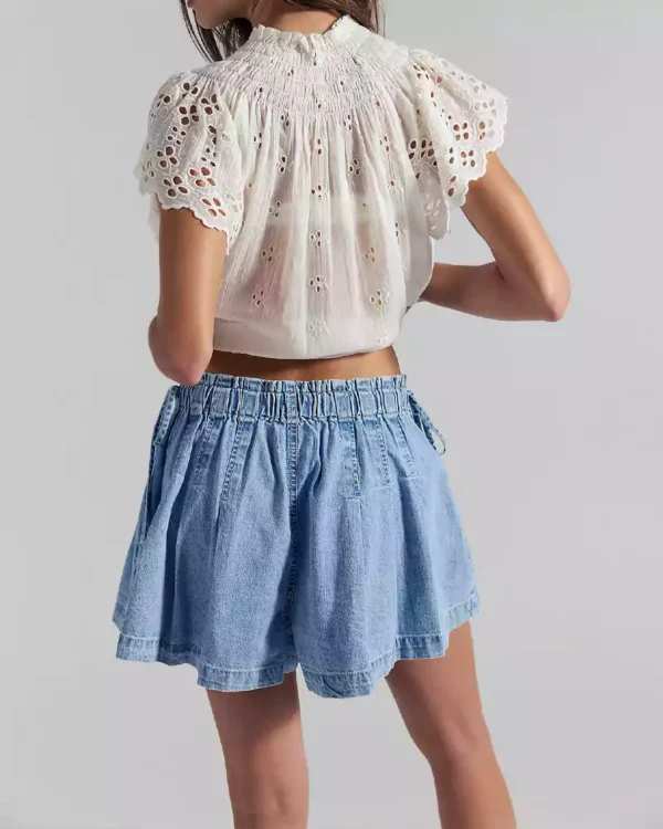 Denim cute shorts for women