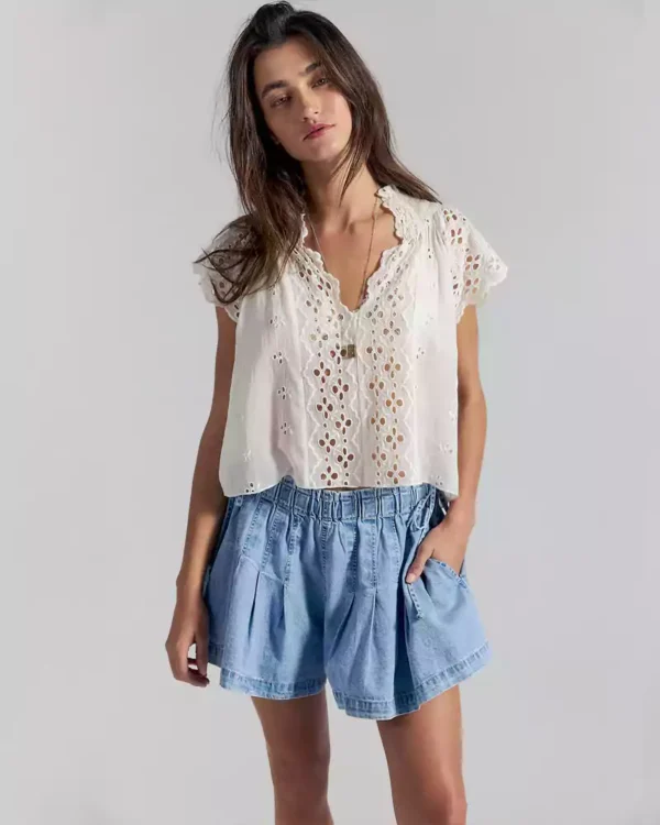 Denim cute shorts for women