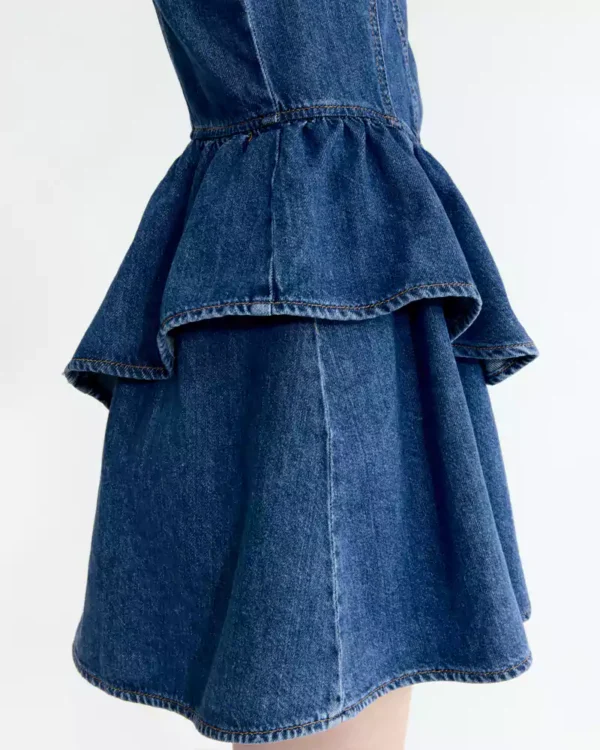 Denim flared dress