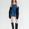 Denim flared dress