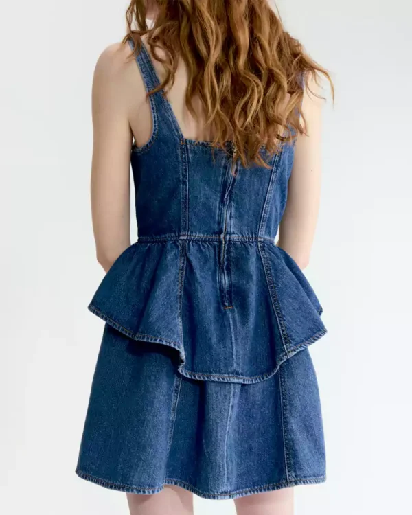 Denim flared dress