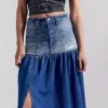 Denim maxi skirt petite