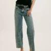 Denim mid rise jeans