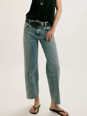 Denim mid rise jeans