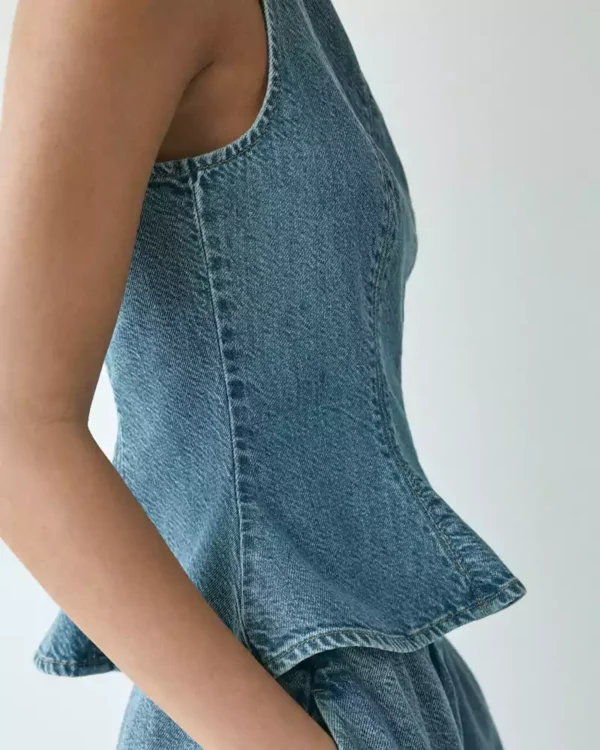 Denim shell tank top Denim shell tank top