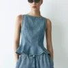 Denim shell tank top Denim shell tank top