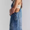 Denim shortalls for women