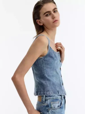 Denim top and bottom