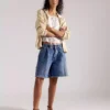 Denim workwear shorts