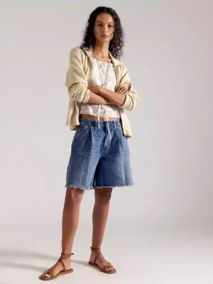 Denim workwear shorts