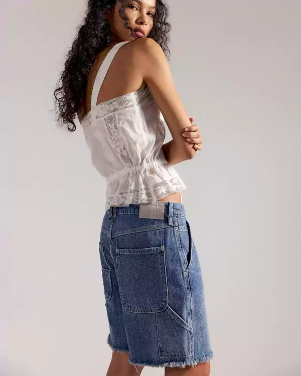 Denim workwear shorts