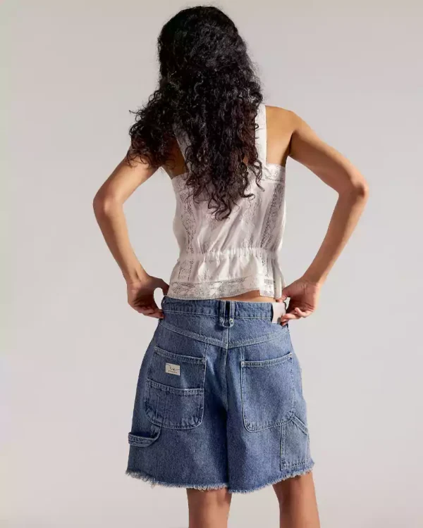 Denim workwear shorts