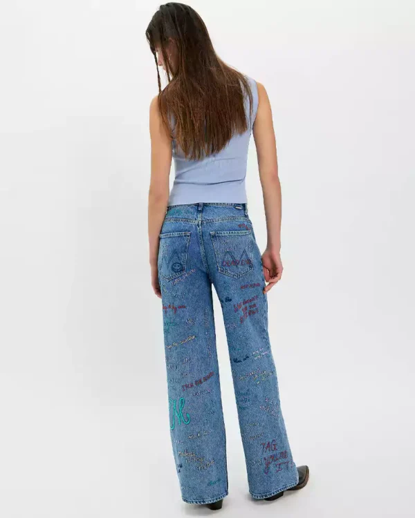 Embroidered denim jeans for women Embroidered denim jeans for women
