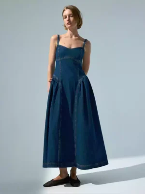 Fitted denim dresses for women