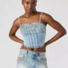 Fitted denim top