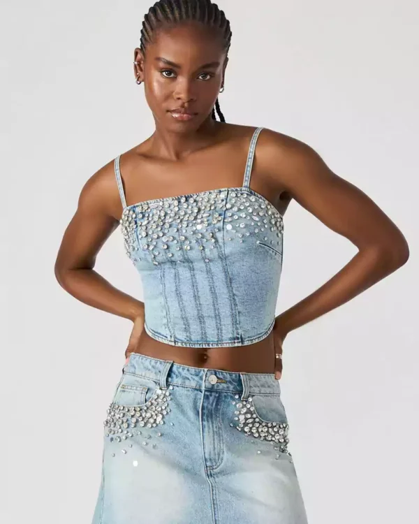 Fitted denim top