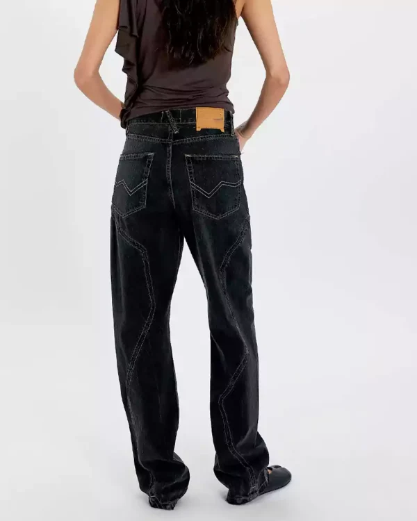 High waist denim jeans for women