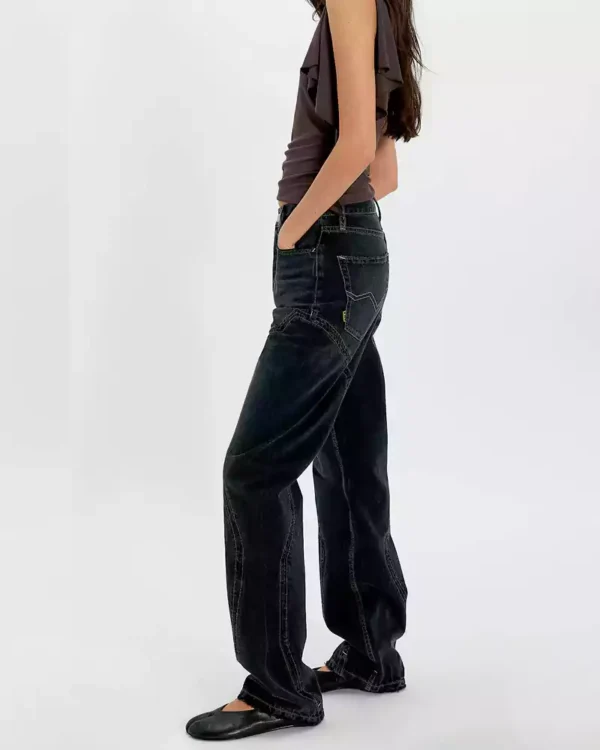 High waist denim jeans for women