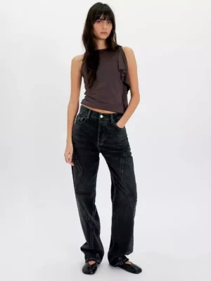 High waist denim jeans for women